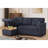 Sectional Sofa Bed, Dark Blue