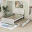 Lit plateforme double tapissier avec lit gigogne-1459487293