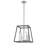 4-Light Matte Black And Chrome Metal Chandelier