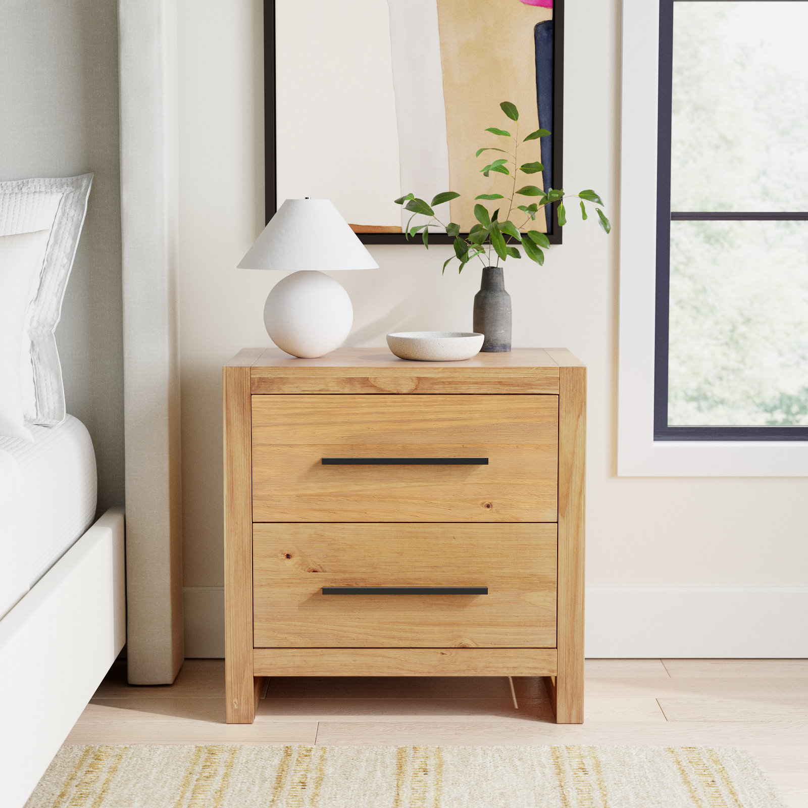 Modica Nightstand, Natural