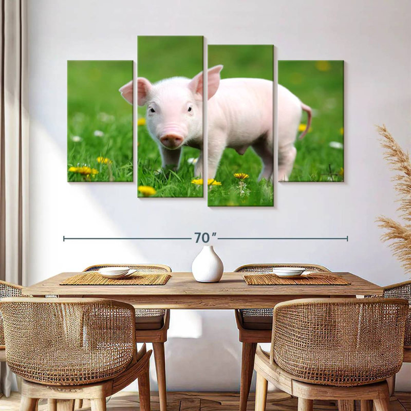 Brampt Spring Grass Pig, 42" H x 68" W