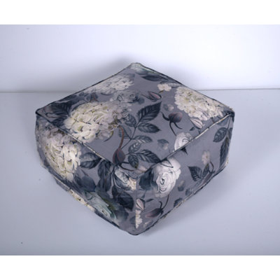 Shelissa Upholstered Ottoman, Large Square Pouf,Filled with Polystyrene Beads.