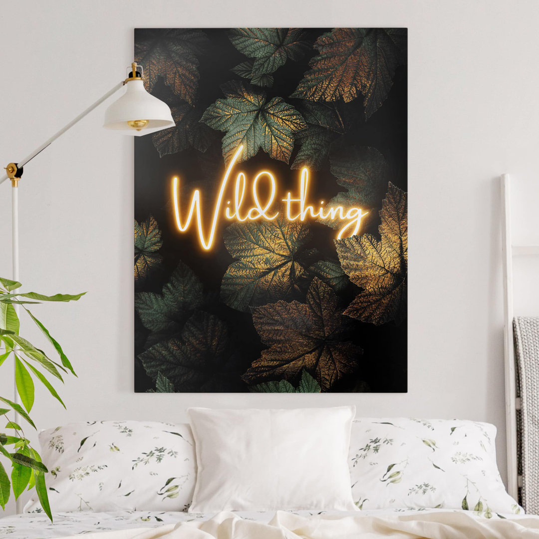 Leinwandbild Wild Thing Golden Leaves von Elisabeth Fredriksson