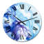 Horloge murale moderne translucide à l'encre bleue et rouge III-67067523