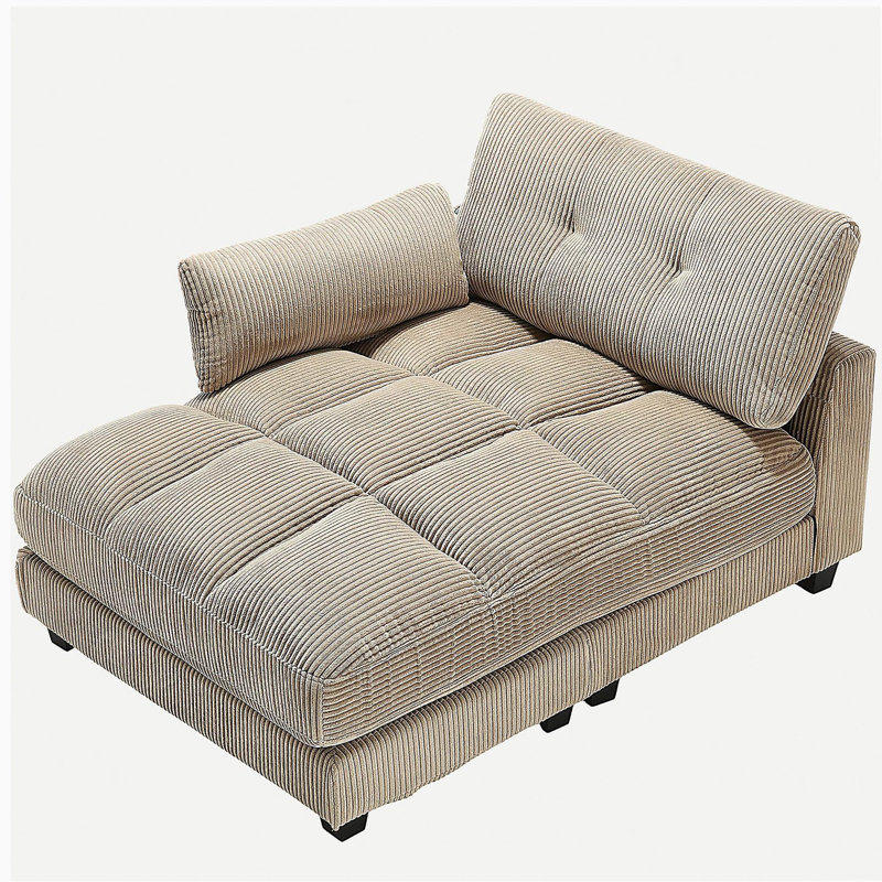 UNITED WE WIN sofa bed, extra-large lounger, comfortable cloud sofa, Khaki
