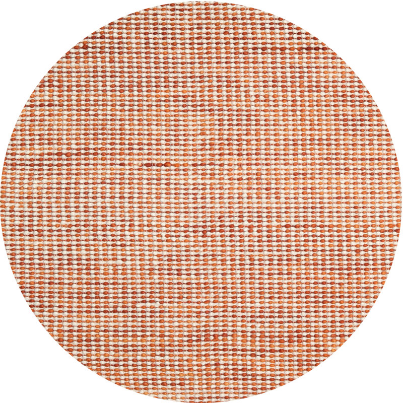 Tapis contemporain orange, Rond 3 pi