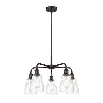 Lustre en forme de cloche à intensité variable en acier à 5 lumières Penaflor