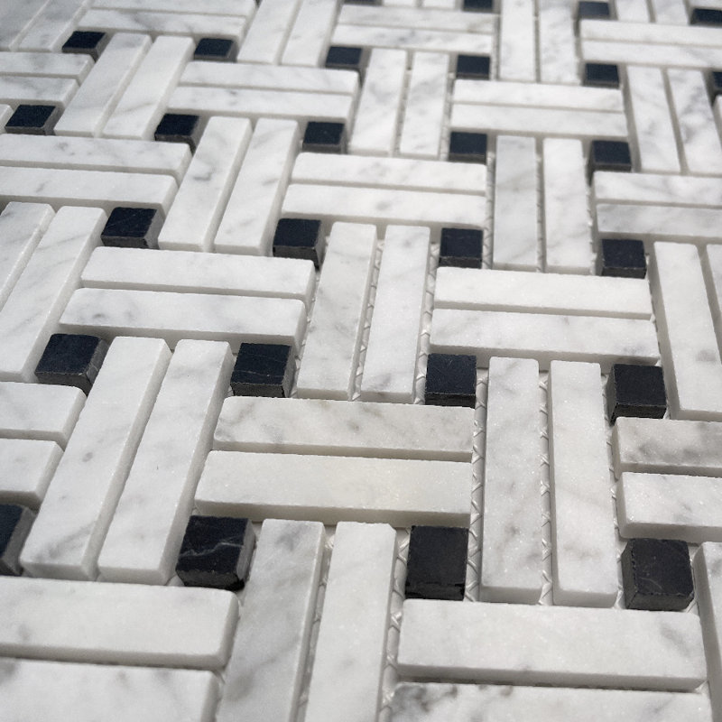 Carreau de mosaïque en marbre 12 po x 12 po