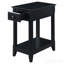 Table d'appoint noire avec tablette inférieure-236442013