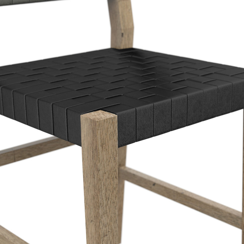 Roni Upholstered Counter Stool, Black