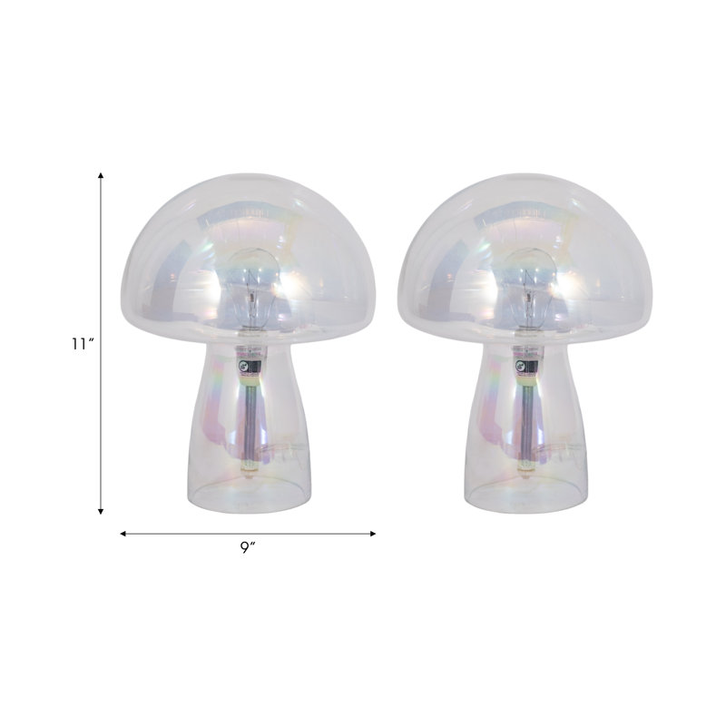 Wrought Studio™ 11" Luster Mushroom Lamp, Multi