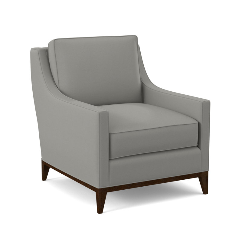 Sonoma Sunbrella® Boucle Armchair, Fizz Ivory 100% Polyester, American Walnut