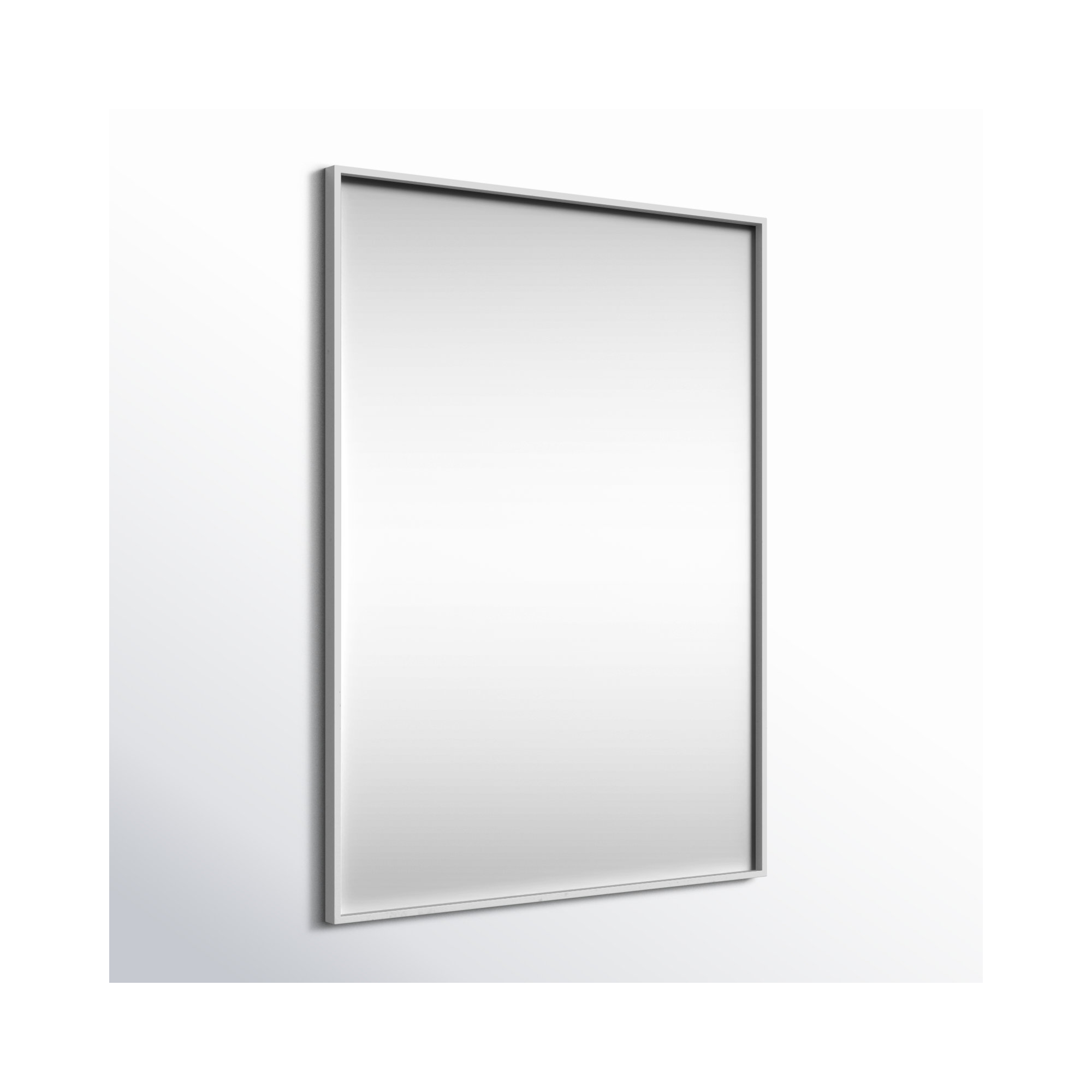 Sabine Metal Rectangle Wall Mirror, 40" x 30", Silver