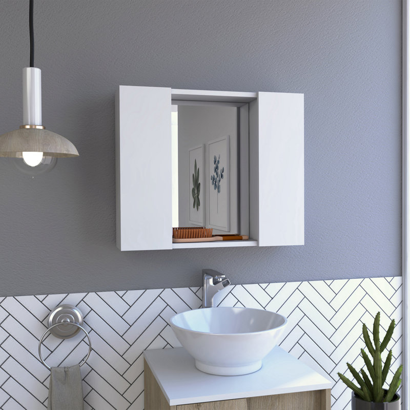Rangement pour salle de bain Morrey, Blanc