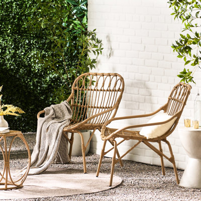 Chaises brunes - 2 pièces, l 29,15 po x l 24,01 po x H 32,82 po, cadre de patio brun en fer et sièges incurvés