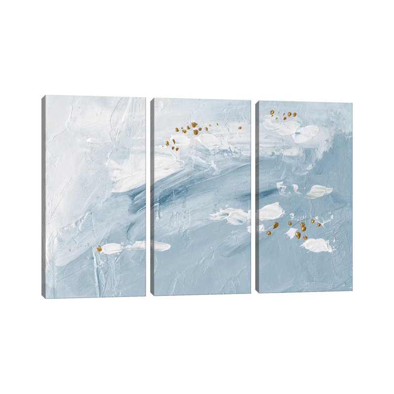 Ensemble de 3 reproductions d'art sur toile - "Mlever Blue Rhythm II"