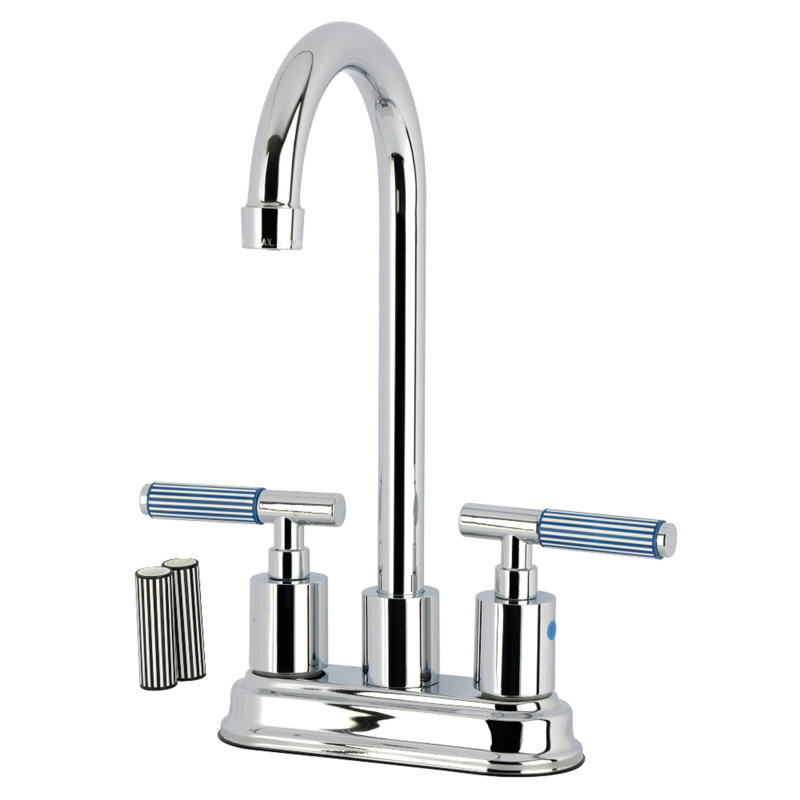 Kingston Brass Synchronous Deck Mount Bar Faucet, Polished Chrome