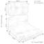 Coussin d'extérieur à dossier haut capitonné 23 po x 47 po - Bleu-2010159720