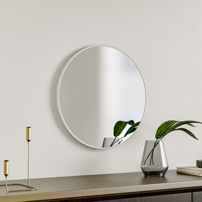 Baum Nordic Round Bathroom Framed Mirror Wall Hanging