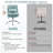 Upholstered Armless Task Office Chair without Wheels-1868986322