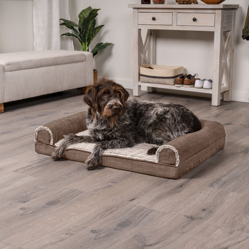 Orthopedic Memory Foam Pet Bed, Large (36" W x 27" D x 6.5" H), Woodsmoke