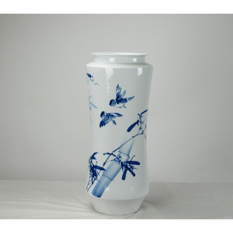 Vase en porcelaine bleue et blanche