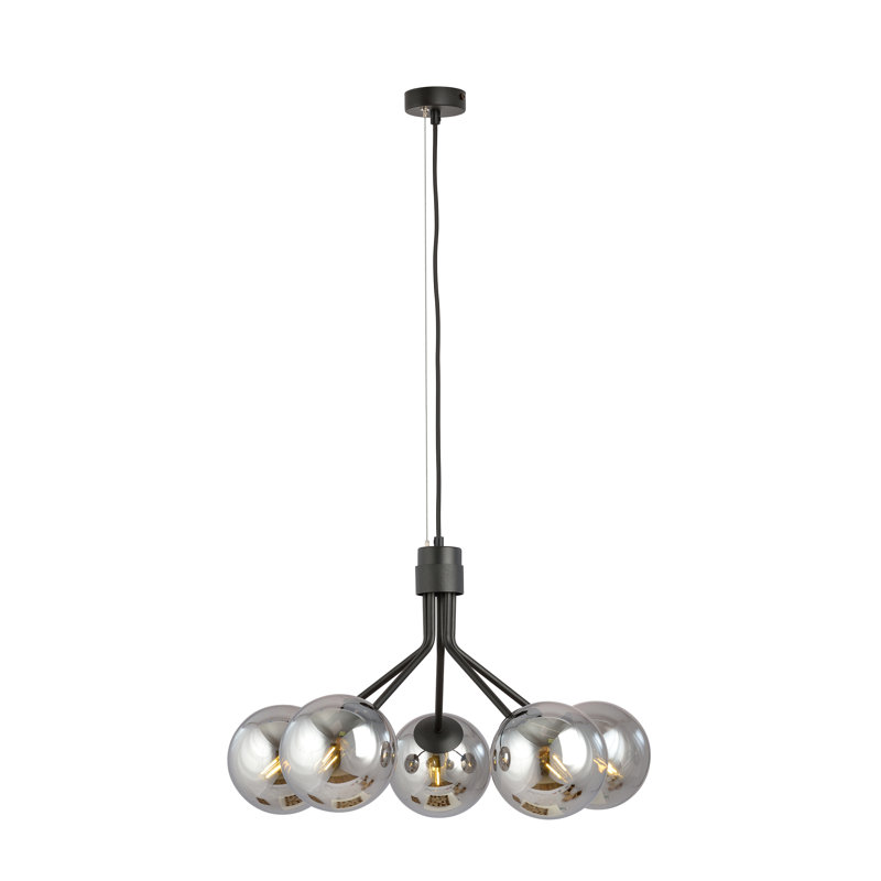 Menthe 5 - Light Steel Unique/Statement Pendant, Graphite