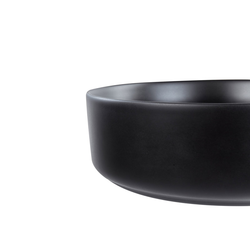 Latitude Run Averyonna 14mm L x 14mm W Ceramic Oval Sink, Black