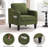 Mid-Century Accent Chairs Featuring Removable Cushions-2075942456