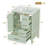 24.8" Bathroom Vanity With Ceramic Sink, Modern Freestanding Cabinet Featuring Soft-Close Door, Deep Drawer, Shallow Drawer & Wide Drawer For Space-Saving Storage-479956981