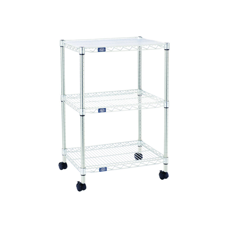 Étagère de boulanger standard en acier inoxydable de 24 po avec compatibilité pour four à micro-ondes, H 36 po x l 24 po