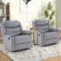 Fauteuil inclinable manuel standard 35,53 "de large avec rembourrage doux et confortable (ensemble de 2)
