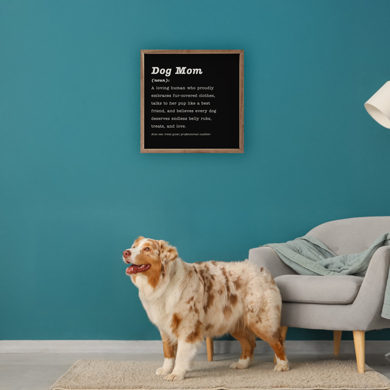 Définition de «Dog Mom», H 4 po x l 4 po, Noir