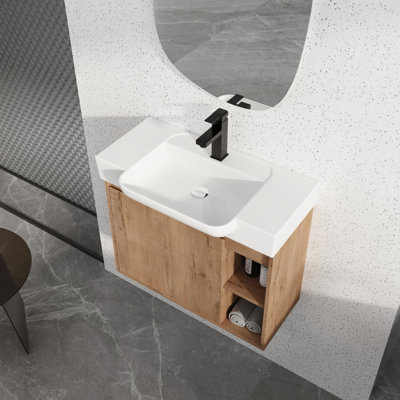 28" Wood Bathroom Vanity Imitative Oak