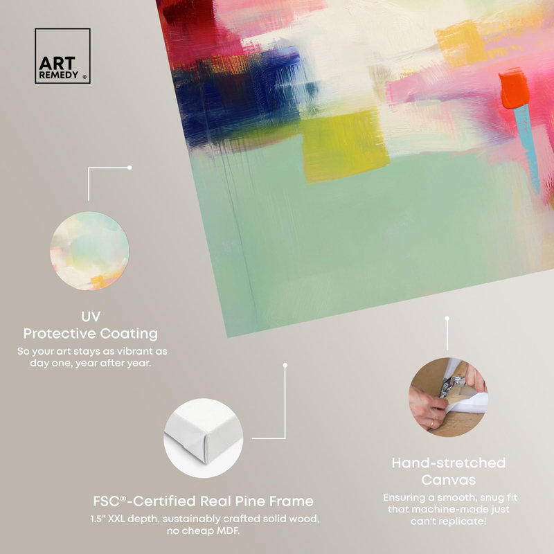 Décoration murale lumineuse sur toile Roseat Hues III par Art Remedy, H 45 po x l 36 po, Toile tendue avec châssis