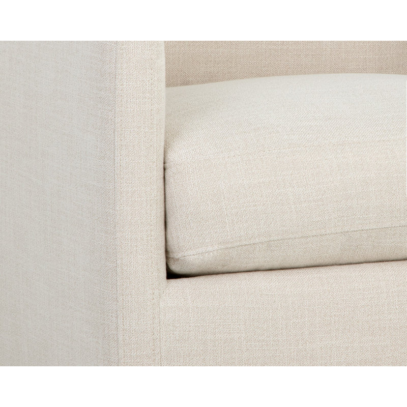 Leather Swivel Club Chair
