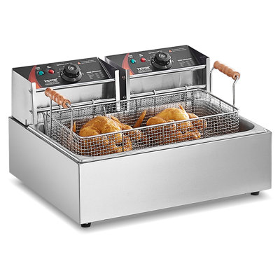 Commercial Electric Deep Fryer Countertop Deep Fryer 3000W 18Qt / 17L