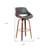 Concordia Swivel Faux Leather Counter & Bar Stool with Wood Legs and Metal Footrest-1287640423-1287640422