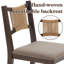 Hand-Woven Rope Dining Chair With Upholstered Seat-132714050-132714053