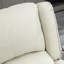 Fauteuil en lin blanc avec massage chauffant et vibrant pour relaxer la chaleur du fauteuil inclinable - Tissu à oreilles simple, repose-pieds et poche latérale, tranquille