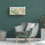Art mural sur toile tendue - «Pink Bird» par Suzanne Allard pour décoration de salon, de chambre à coucher ou de bureau - 16 x 32