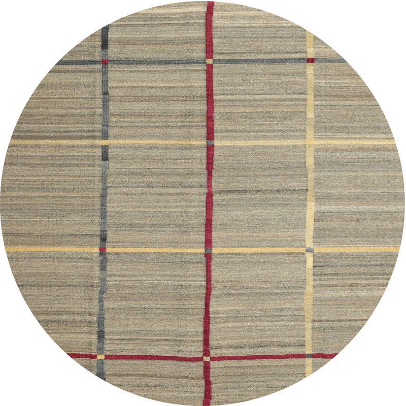 Geometric Indoor Rug, Round 5'