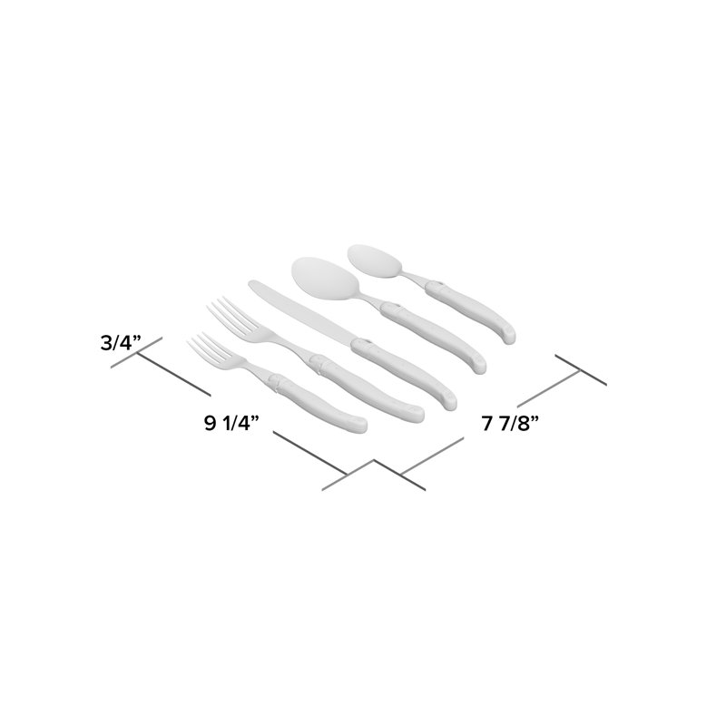 Ensemble de couverts 20 pièces Hixon, service pour 4, Bleu