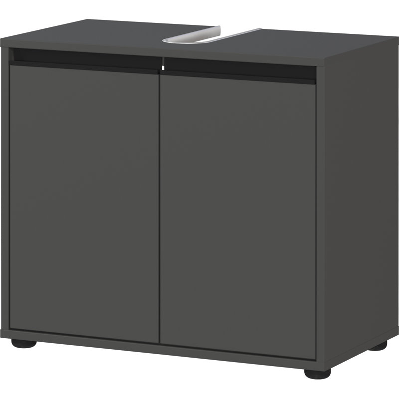 Carratelli 63cm Single Bathroom Vanity Base Only, Graphite details