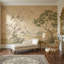 Décoration murale vert olive discret amovible vert sauge-2058556032-2058556036