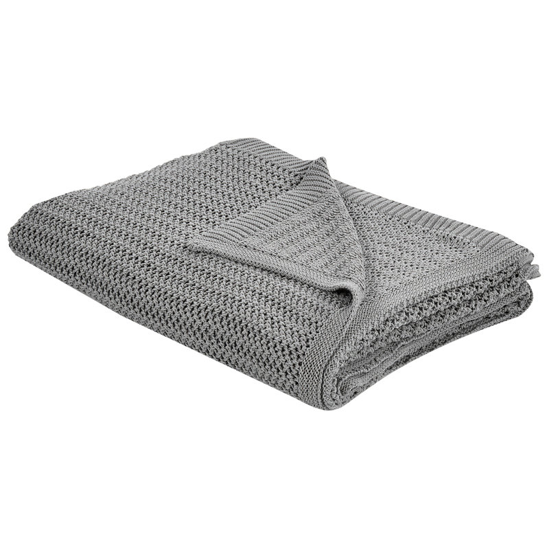 ILEN Cotton No Pattern Bedspread, Grey