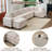 118.1 '' U-shaped 6-seater Sectional Couch Sofa With Ottoman, Corduroy Large-sized Modular Sectional Couch-123045417