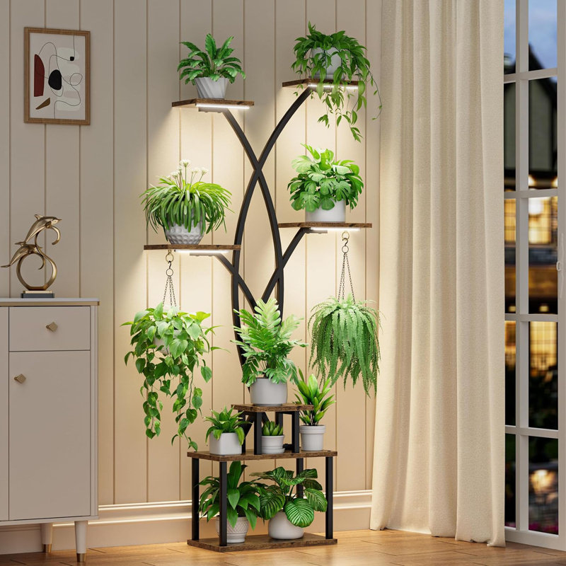 Support pour plante d'intérieur avec lumière de croissance
