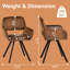 Ensemble de sièges de réception 5 pièces - Table rectangulaire avec fauteuils pivotants en faux suède, mobilier de bureau commercial moderne