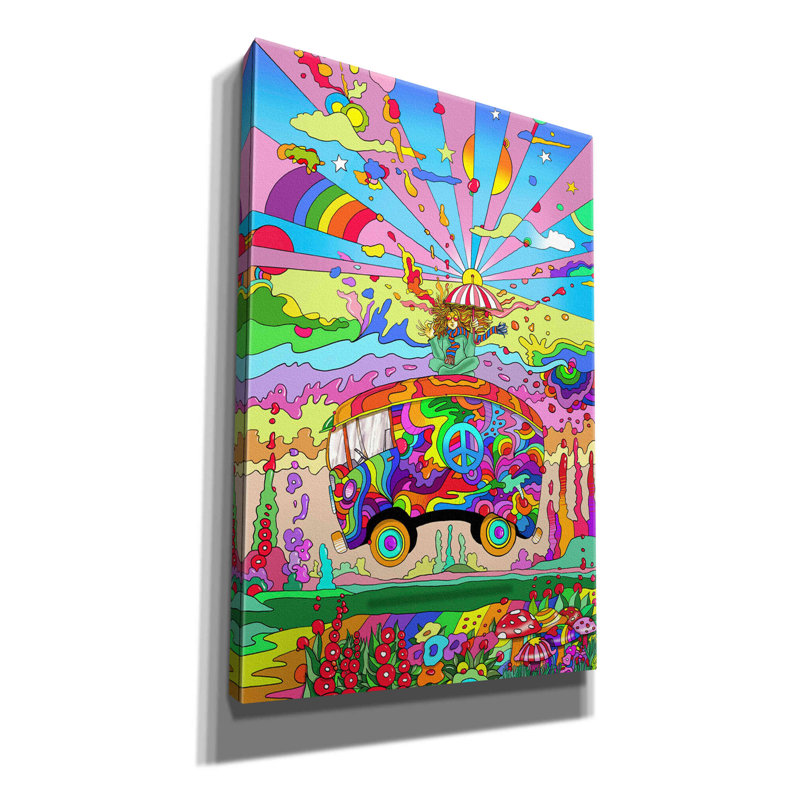«Epic Graffiti» «Magic Bus» par Howie Green, impression sur toile tendue par Magic Bus, H 18 po x l 12 po x P 0,75 po